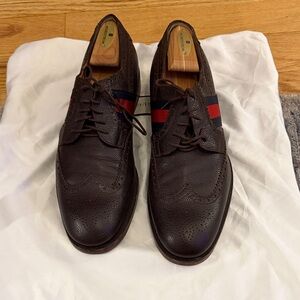 Gucci Lace-up Brown Leather Men's Shoes fits US12/13